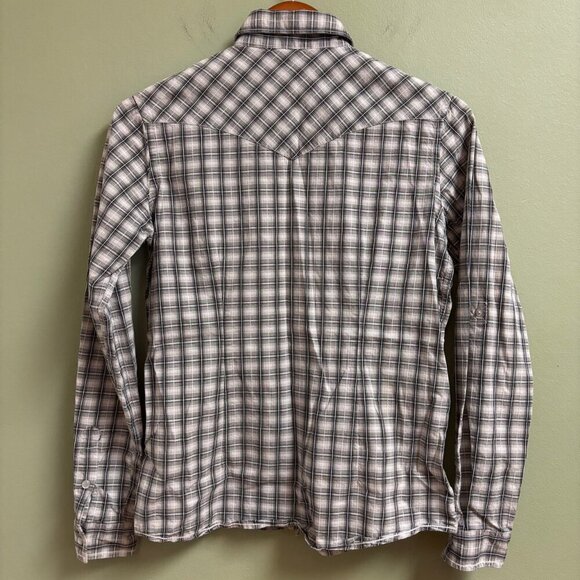 Panhandle Rough Stock Women Shirt Sz S Pearl Snap Embroider Texas Cowgirl Rodeo - Picture 5 of 13